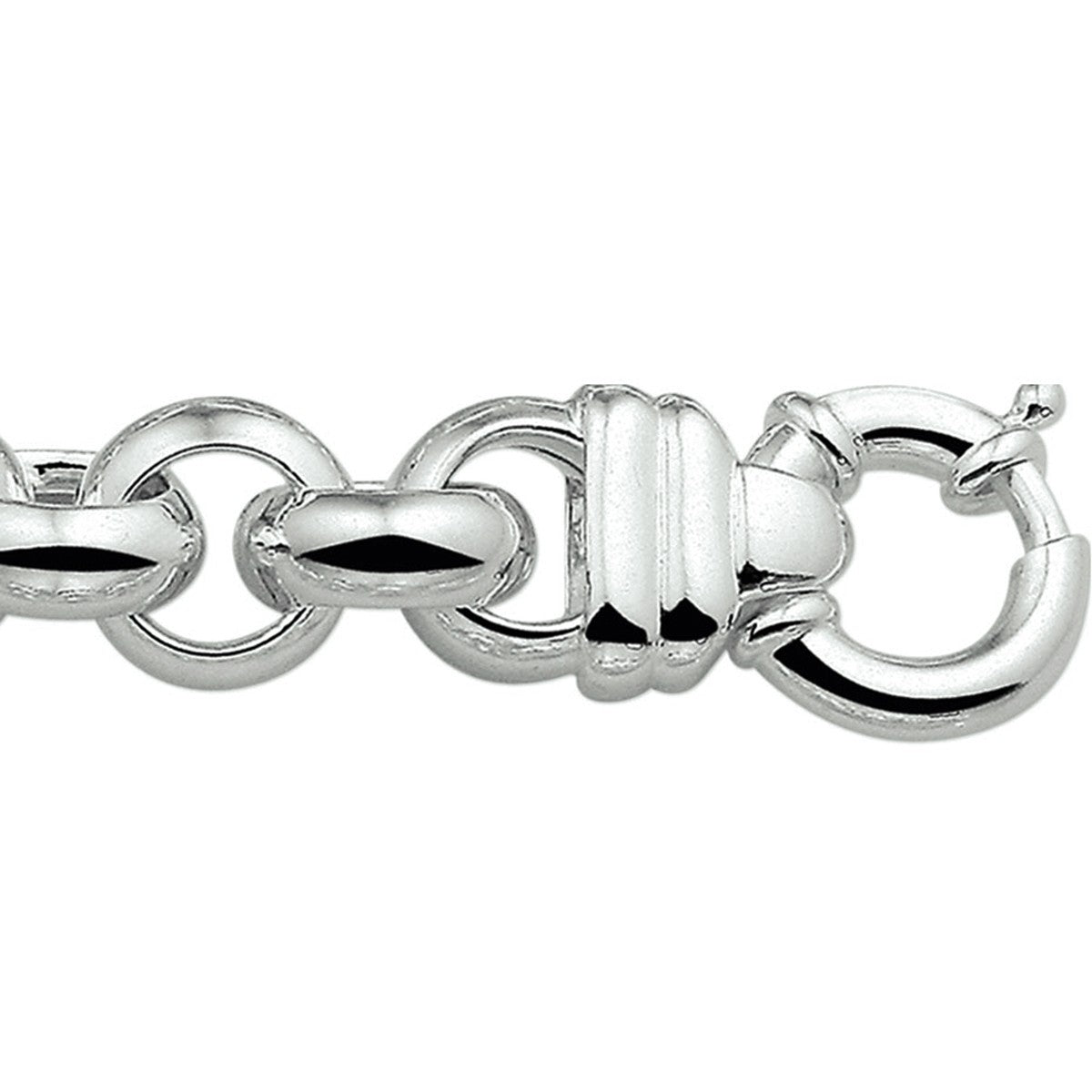 Zilver Wit Armband Jasseron 14 mm Met Groot Springslot 1004577 - PansiteNederland.nl