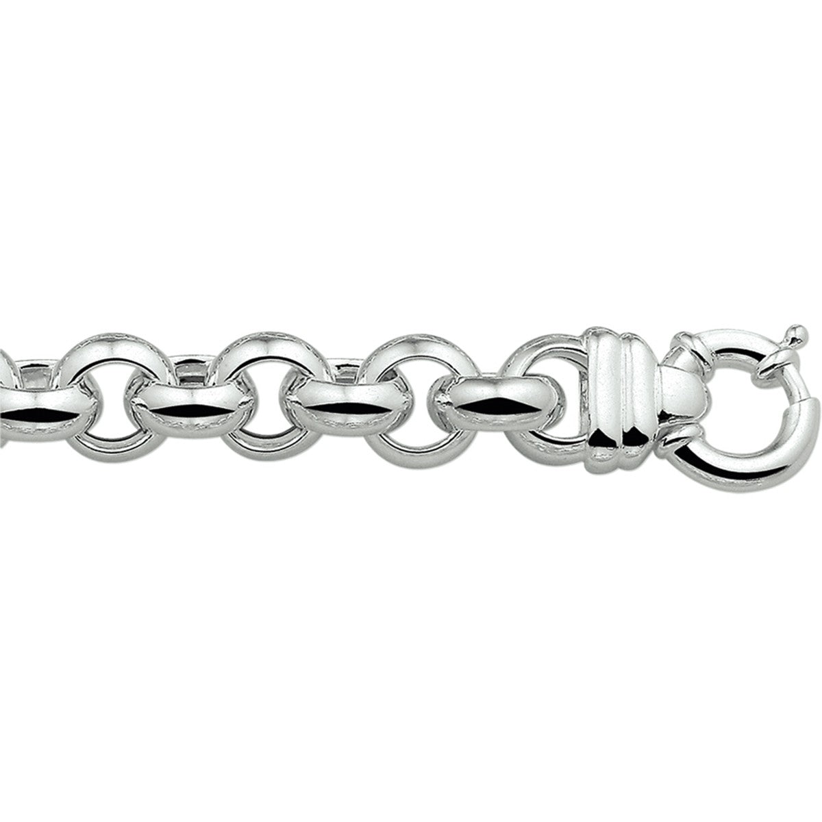 Zilver Wit Armband Jasseron 14 mm Met Groot Springslot 1004577 - PansiteNederland.nl