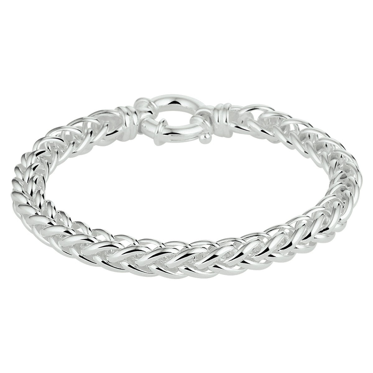 Zilver Wit Armband Vossestaart 6,5 mm Met Groot Springslot 1004582 - PansiteNederland.nl