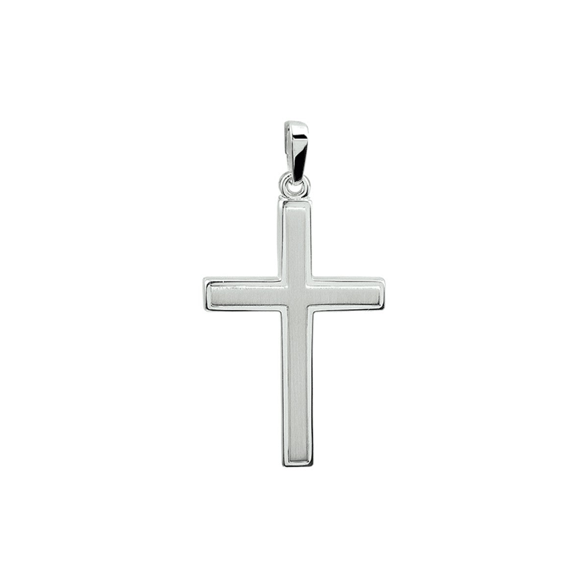 zilver hanger kruis poli/mat 1005070 - PansiteNederland.nl