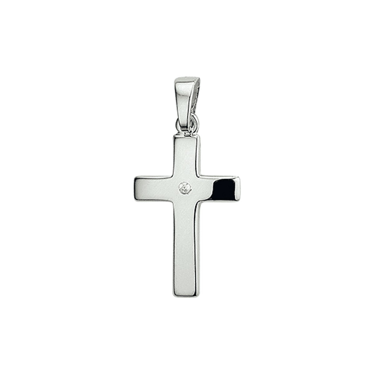 zilver hanger kruis zirkonia 1005127 - PansiteNederland.nl
