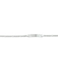 Zilver Graveerarmband Hart Figaro Plaat 5,0 Mm 16 - 18 cm 1005604 - PansiteNederland.nl