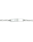 Zilveren Graveerarmband hart figaro plaat 4,2 mm - 1005617
