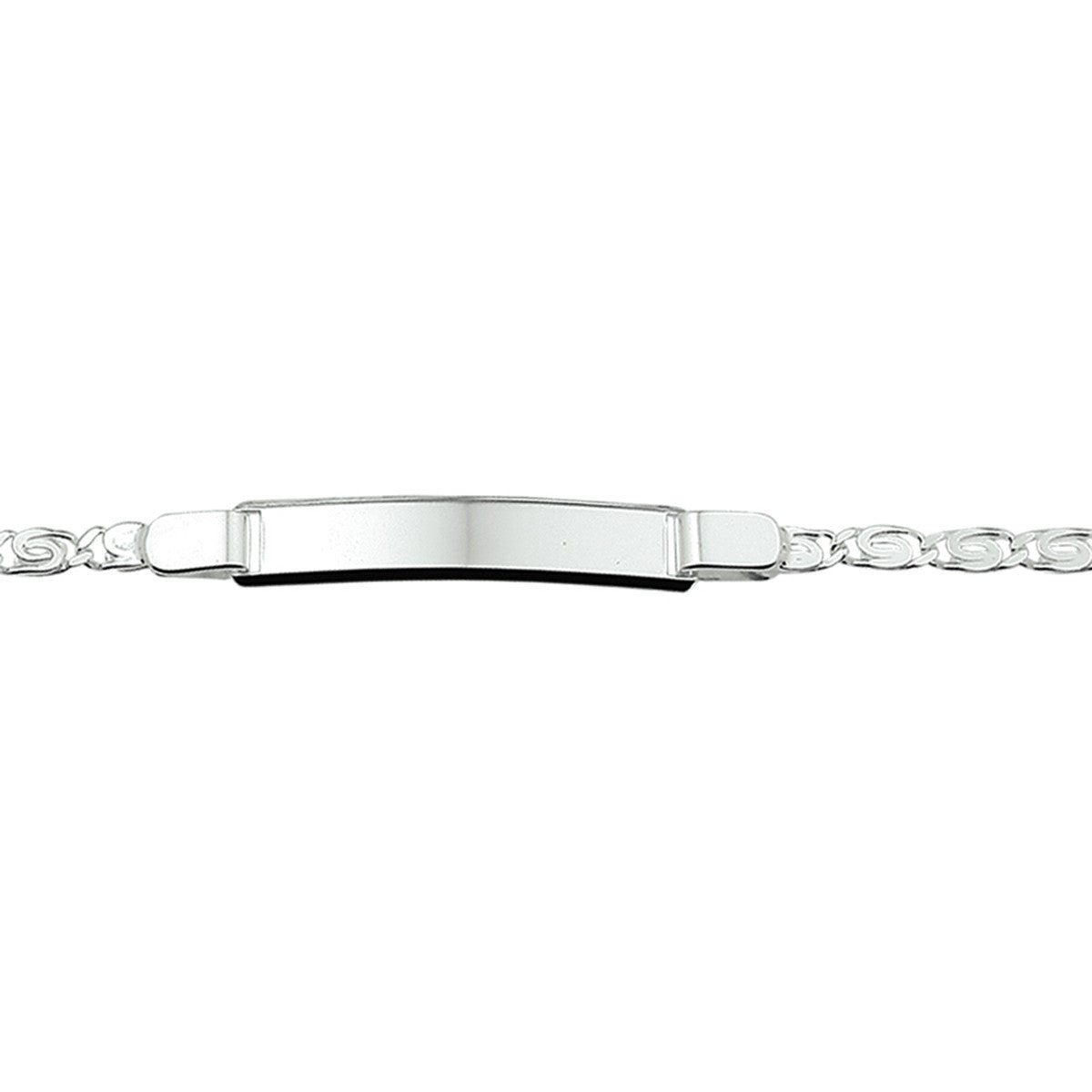 Zilver Wit Graveerarmband Grieks Plaat 6 Mm 18 Cm 1005629 - PansiteNederland.nl