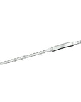 Zilver Wit Graveerarmband Anker Plaat 6 Mm 18 Cm 1005657