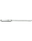 Zilver Wit Graveerarmband Gourmette 4-Zijdes Geslepen Plaat 8 Mm 20 Cm 1005666 - PansiteNederland.nl