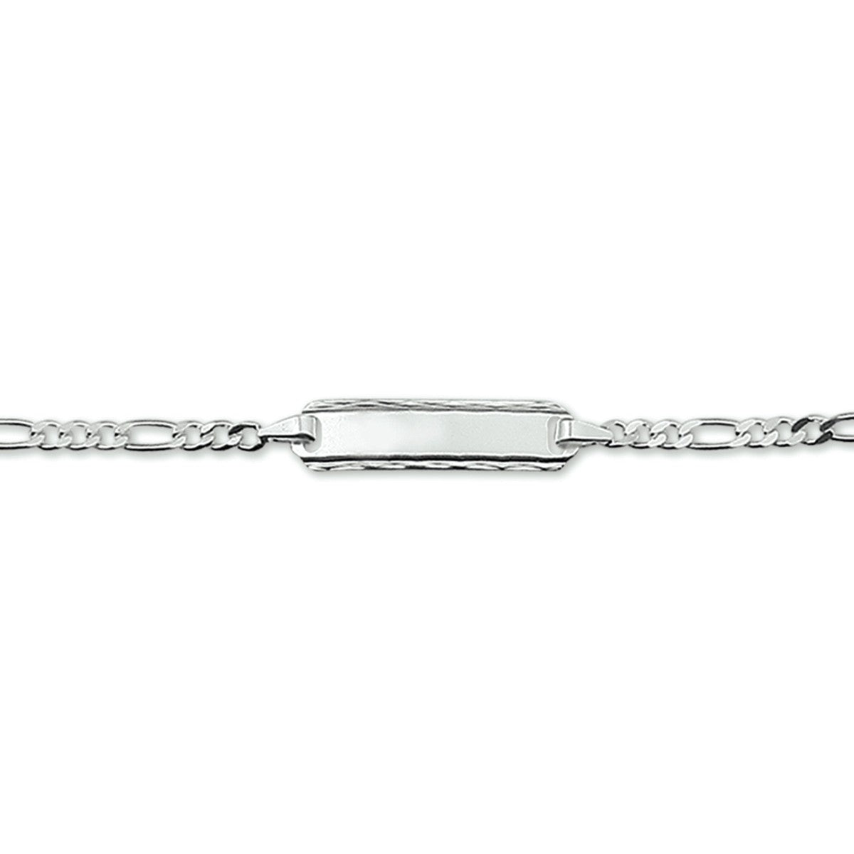 Zilveren Graveerarmband figaro plaat 5,0 mm - 1005694
