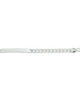 Zilver Wit Graveerarmband Gourmette 6-Zijdes Geslepen Plaat 6,0 mm 1005766 - PansiteNederland.nl
