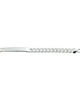 Zilver Wit Graveerarmband Gourmette Plaat 8 Mm 21 Cm 1005772 - PansiteNederland.nl