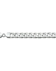 gourmette 6-zijdes geslepen 7,5 mm zilver wit