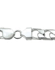 gourmette 6-zijdes geslepen 10 mm zilver wit