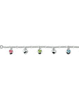 Zilver Wit Armband Hart Meerdere Kleuren Zirkonia 16 Cm 1007157 - PansiteNederland.nl
