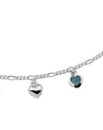 zilver wit collier hart meerdere kleuren zirkonia 38 cm 1007327