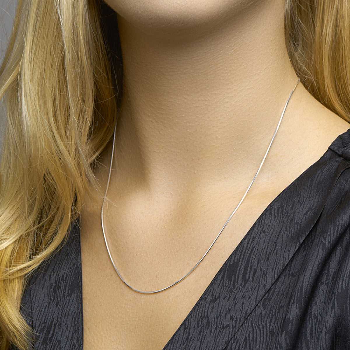 Zilveren collier slang achtzijdig 1,0 mm PSN1008119 - PansiteNederland.nl