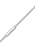 graveerarmband valkenoog plaat 6,0 mm zilver wit