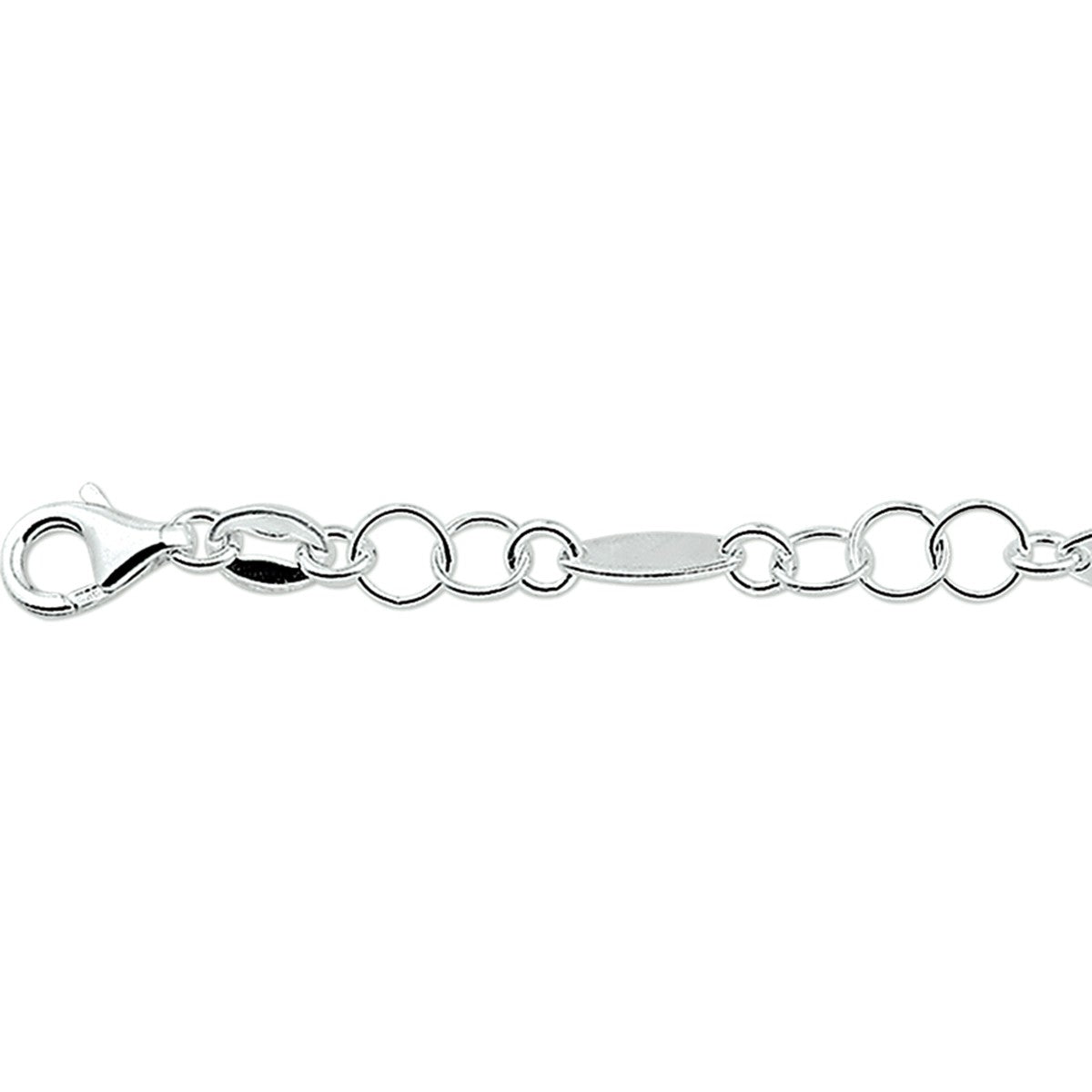 Zilver Wit Armband 5,0 Mm 19 Cm 1009530 - PansiteNederland.nl
