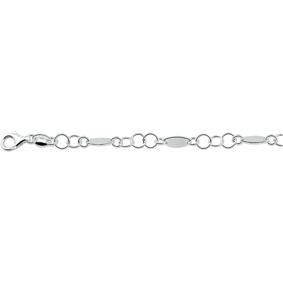 Zilver Wit Armband 5,0 Mm 19 Cm 1009530 - PansiteNederland.nl