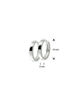Zilver Klapoorringen 2 MM Vlak 1009796 - PansiteNederland.nl