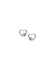 Zilver Oorknoppen Hart Roze Zirkonia 1011155 - PansiteNederland.nl