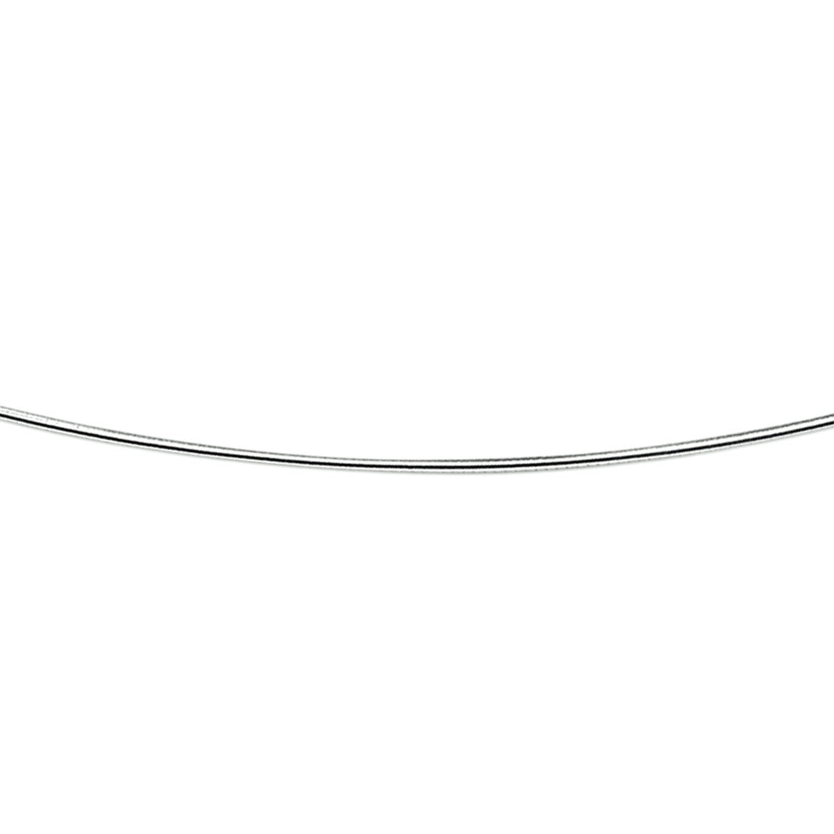Zilver Wit Collier Omega Rond 1,0 mm 1011441 - PansiteNederland.nl