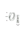 Zilver Klapoorringen Poli/Mat 1011469 - PansiteNederland.nl