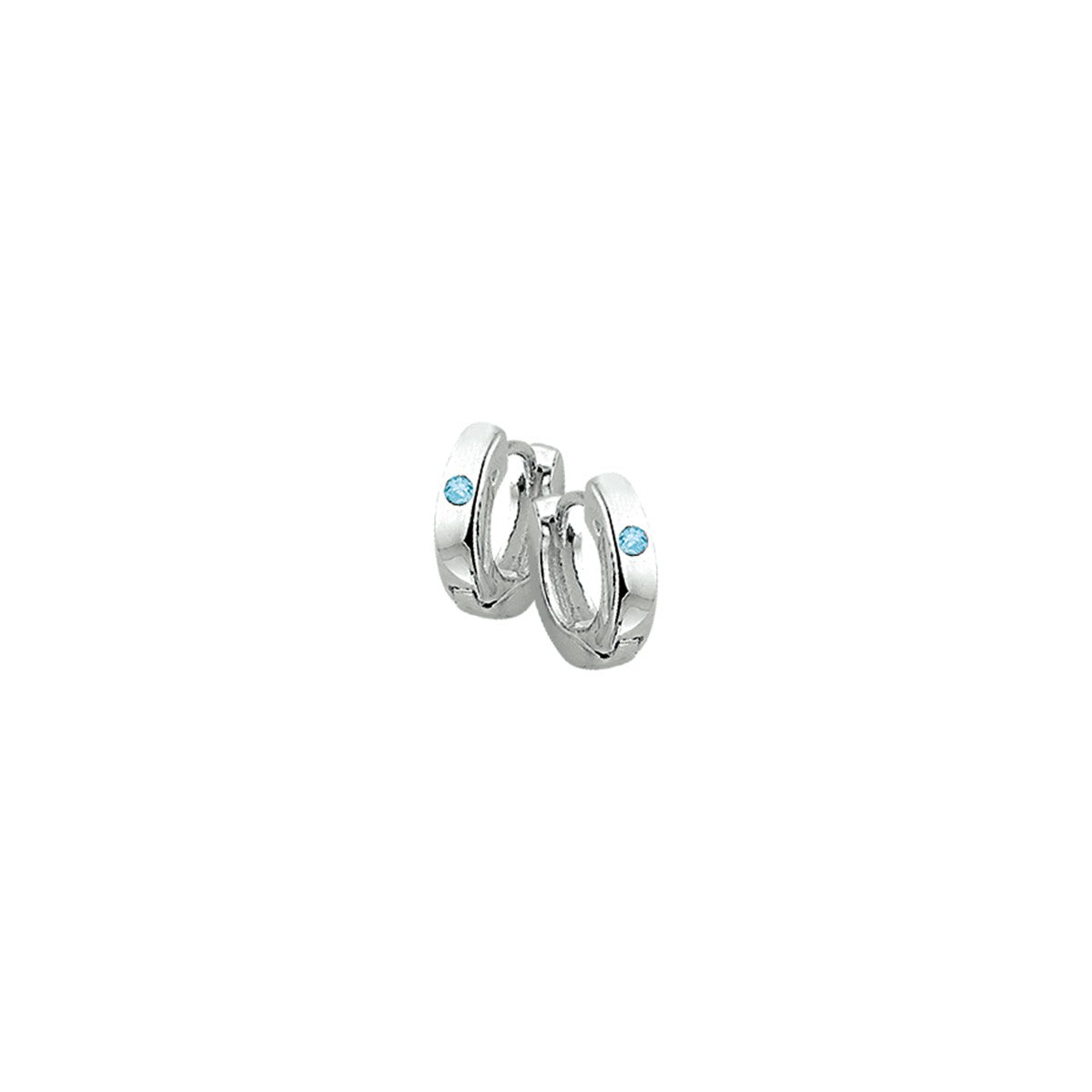 Zilver Klapoorringen Blauw Zirkonia 1012123 - PansiteNederland.nl