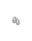 Zilver Klapoorringen Blauw Zirkonia 1012123 - PansiteNederland.nl