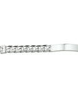 Zilver Wit Graveerarmband Gourmette 6-Zijdes Geslepen Plaat 11 mm 1013102 - PansiteNederland.nl