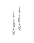Zilver Oorhangers Zirkonia Poli/Mat Brisur Haak 1013917 - PansiteNederland.nl
