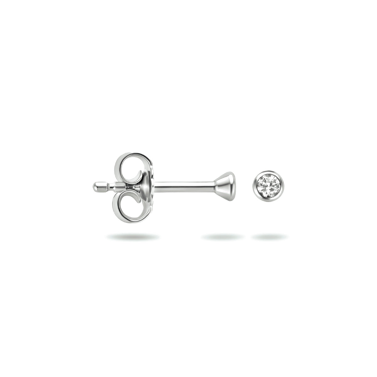 Oorknoppen zirkonia zetkast zilver 2 mm #Diameter steen (mm)_2