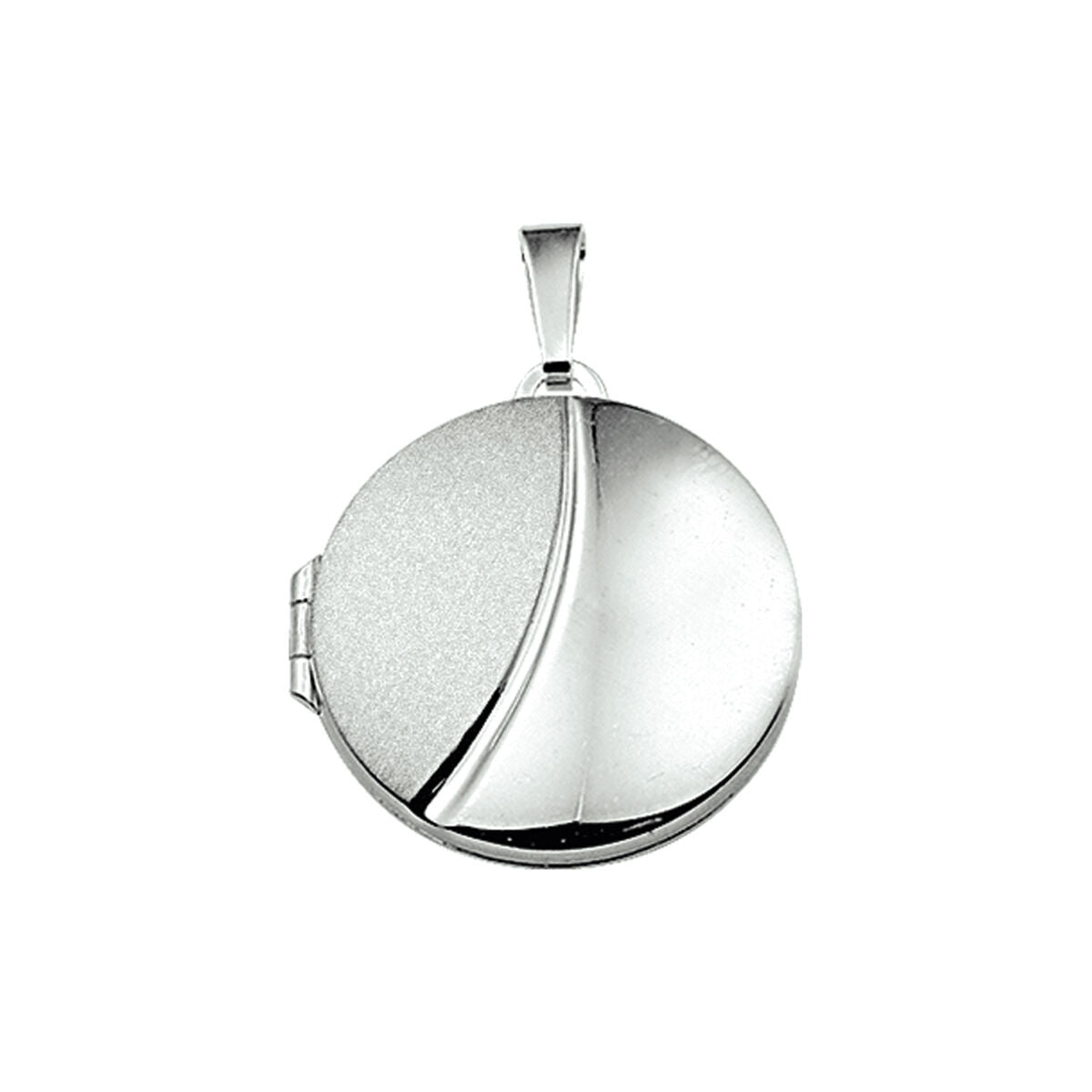 zilver medaillon poli/mat 1014523 - PansiteNederland.nl