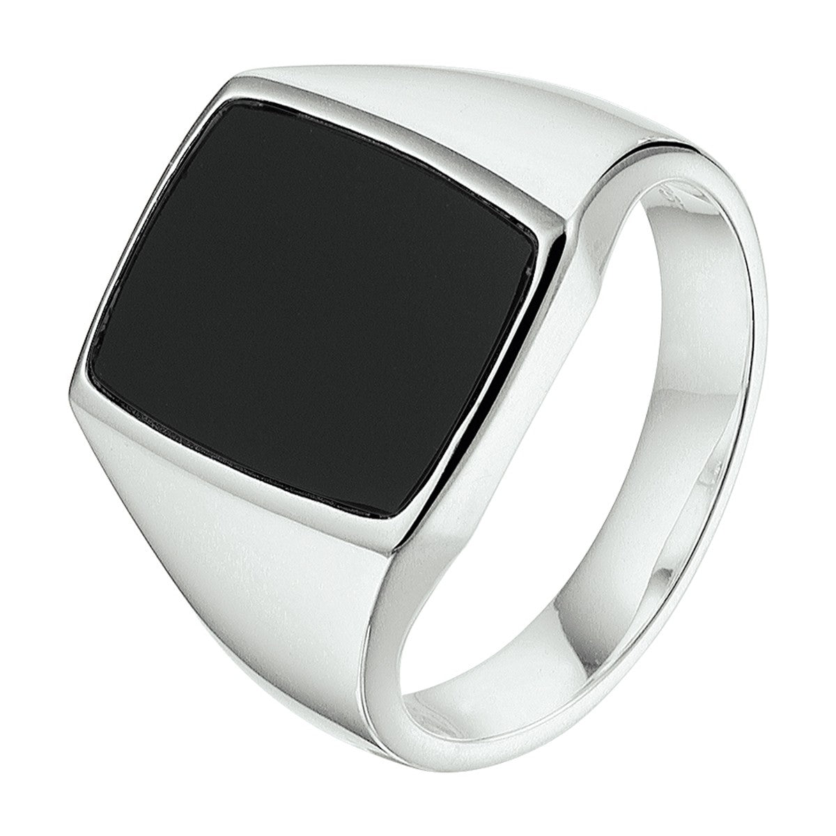 Zilver Zegelring Massief Onyx Wit 1015246 - PansiteNederland.nl