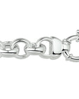 armband jasseron 13 mm met groot springslot zilver wit