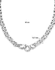 Zilver Wit Collier Jasseron 12,5 mm Met Groot Springslot 1015967