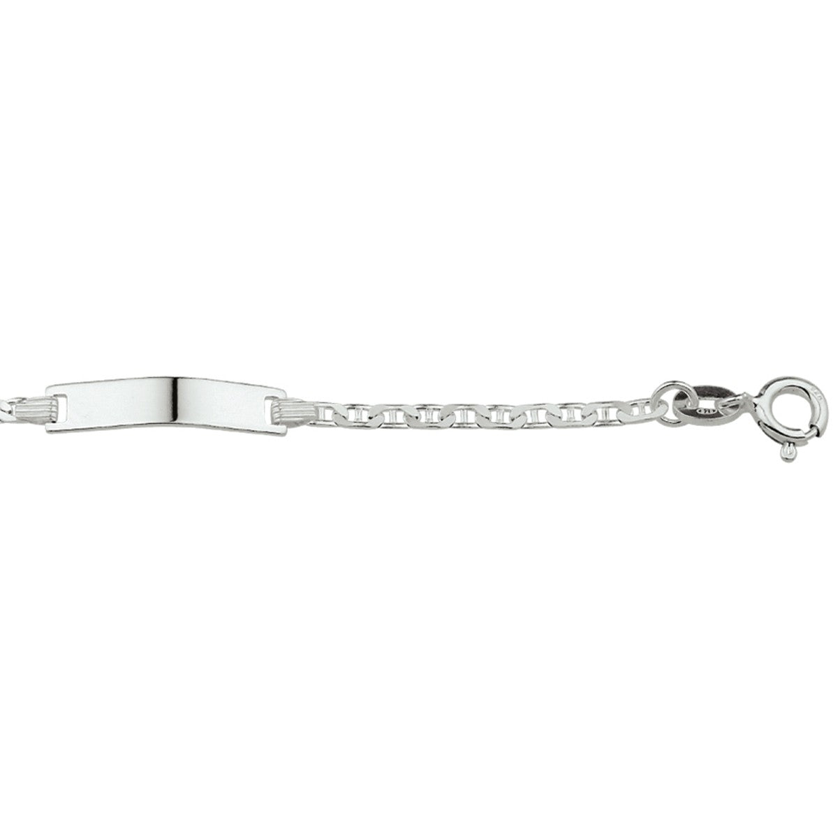 Zilver Wit Graveerarmband Anker Plaat 4,2 mm 1015984 - PansiteNederland.nl