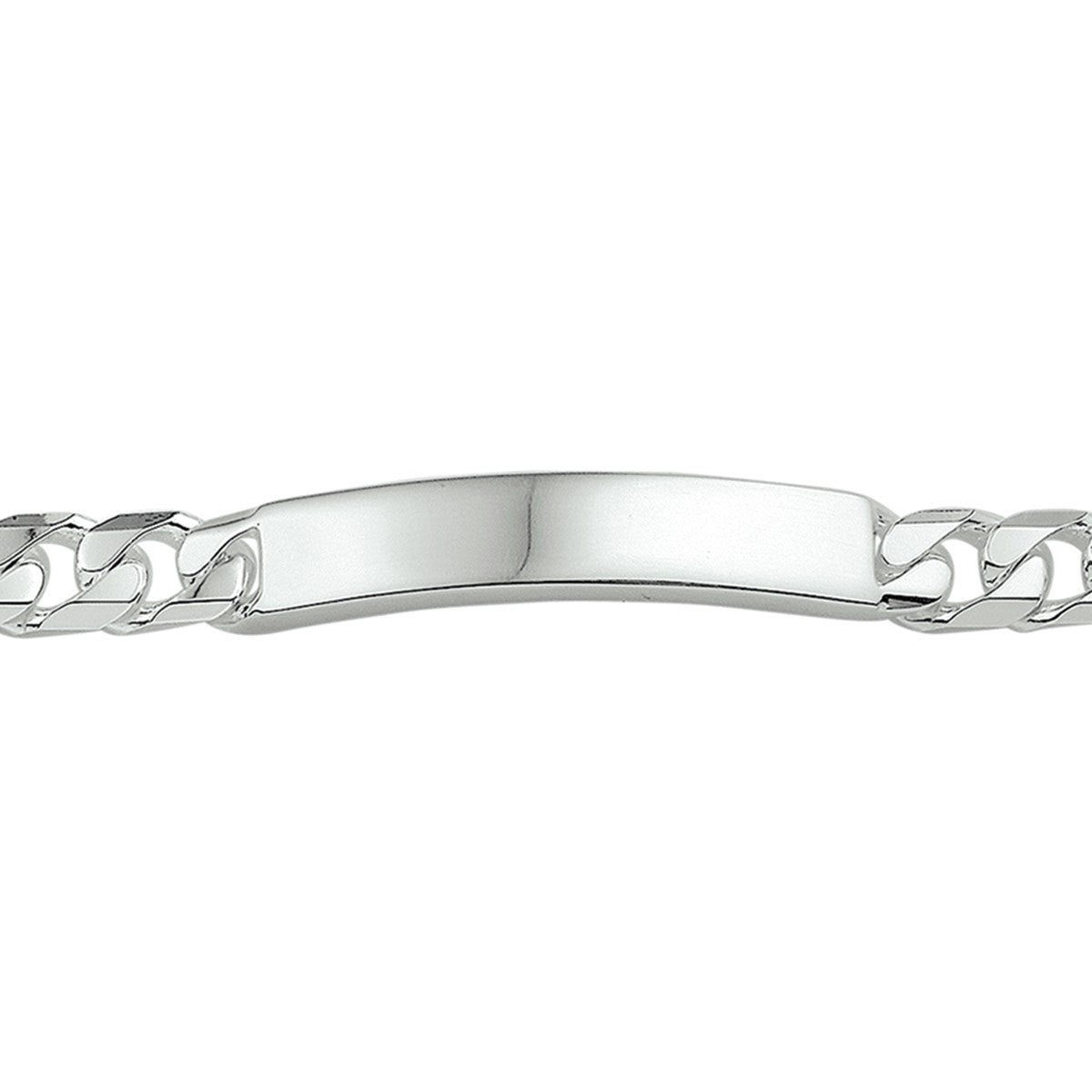 Zilveren Graveerarmband gourmet plaat 8 mm 21 cm - 1016191