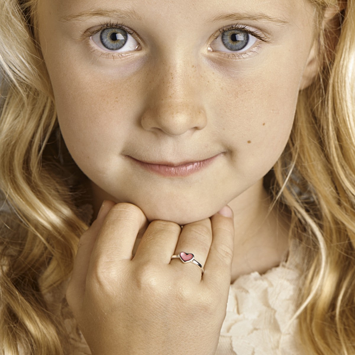 Zilveren kinderring hart 1016220