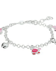 Zilver Wit Armband Hart En Dieren 13 + 2 Cm 1016834 - PansiteNederland.nl
