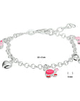 Zilver Wit Armband Hart En Dieren 13 + 2 Cm 1016834 - PansiteNederland.nl