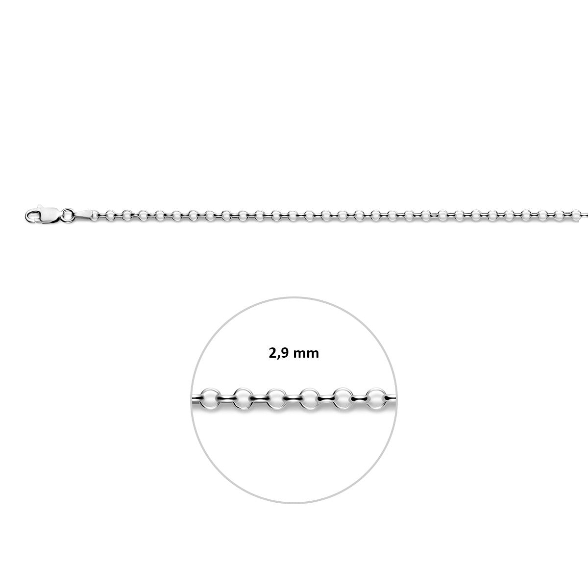 Collier jasseron 3,0 mm zilver
