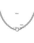 Zilver Wit Collier Jasseron 6 mm Met Groot Springslot 1017489 - PansiteNederland.nl