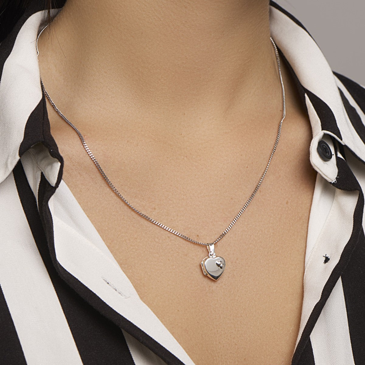 zilver medaillon hart 1018574 - PansiteNederland.nl
