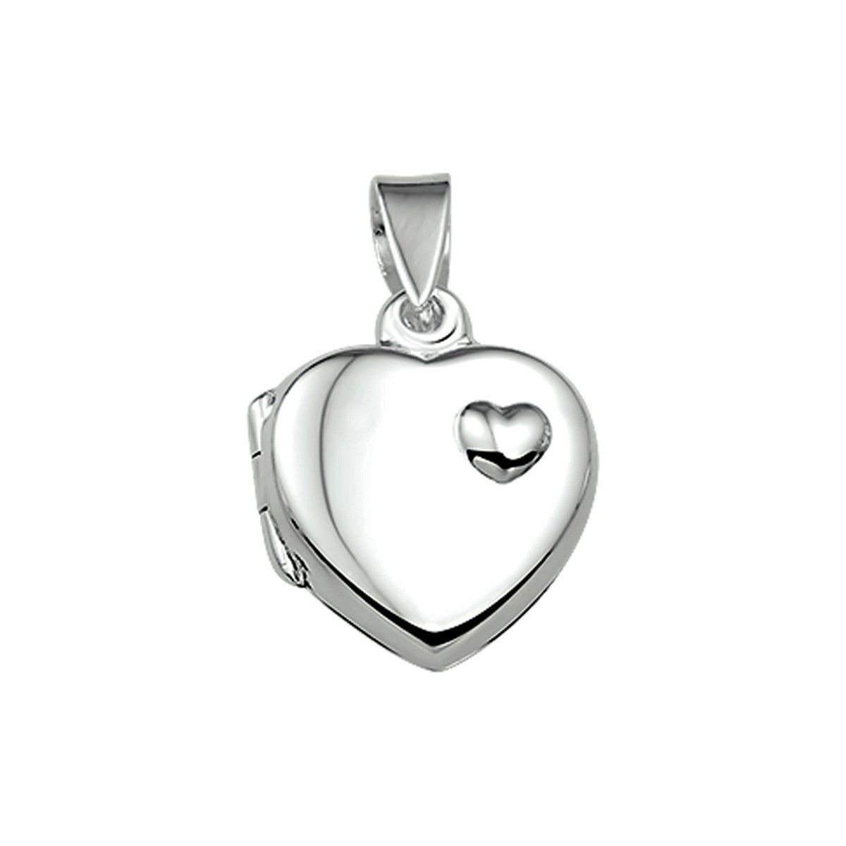 zilver medaillon hart 1018575 - PansiteNederland.nl