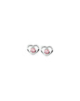 Zilver Oorknoppen Hart Roze Zirkonia 1018725 - PansiteNederland.nl