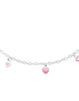 zilver wit collier hart 38 cm 1018888 - PansiteNederland.nl