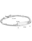 Zilveren graveerarmband hart gourmette 4-zijdes geslepen plaat 4,2 mm 1019313 - PansiteNederland.nl