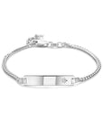 Zilveren Graveerarmband Gourmette 4-Zijdes Geslepen Zirkonia Plaat 5,0 mm 1019473