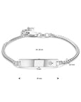 Zilveren Graveerarmband Gourmette 4-Zijdes Geslepen Zirkonia Plaat 5,0 mm 1019473