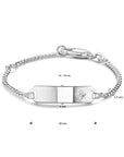 Zilveren graveerarmband zirkonia gourmet plaat 5,0 mm