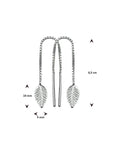 Zilver Doortrekoorbellen Veer 1019643 - PansiteNederland.nl